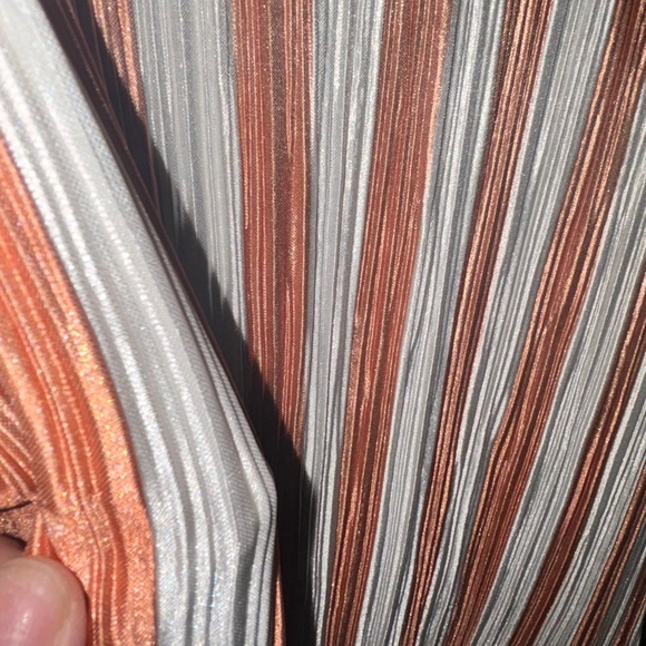 WOMENS COVER KIMONO DUSTER-LULAROE SHIRLEY-POLY-PEACH STRIPES-SIZE-LARGE NWT - Picture 6 of 14